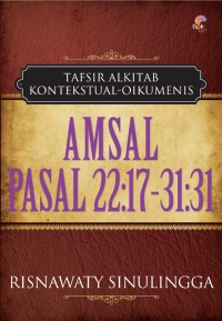 Image of Amsal Pasal 22:17-31:31 (Seri Tafsir Alkitab Kontekstual-Oikumenis