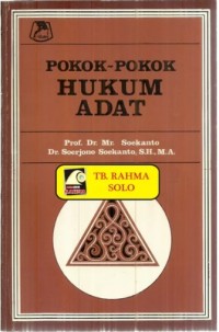 Image of Pokok-pokok Hukum Adat