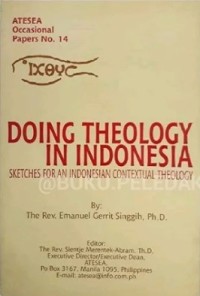 Image of Doing Theology in Indonesia: Sketches For An Indonesian Contextual Theology