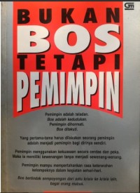Image of Bukan Bos Tetapi Pemimpin