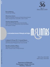 Image of Melintas : An International Journal of Philosophy and Religion Volume 36 Nomor 3 Desember 2020