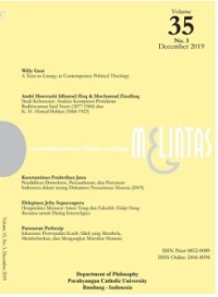 Image of Melintas : An International Journal of Philosophy and Religion Volume 35 Nomor 3 Desember 2019
