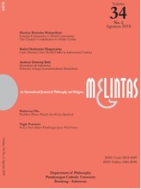 Image of Melintas : An International Journal of Philosophy and Religion Volume 34 Nomor 2 Agustus 2018