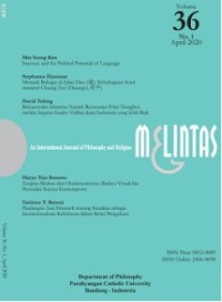 Image of Melintas : An International Journal of Philosophy and Religion Volume 36 Nomor 1 April 2020