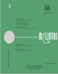 Image of Melintas : An International Journal of Philosophy and Religion Volume 26 Nomor 2 Agustus 2010