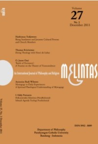 Image of Melintas : An International Journal of Philosophy and Religion Volume 27 Nomor 3 Desember 2011