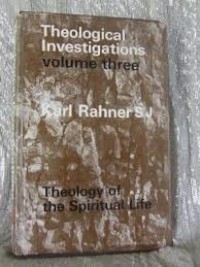 Image of Theological Investigations Volume 3: The Theology Of The Spiritual Life