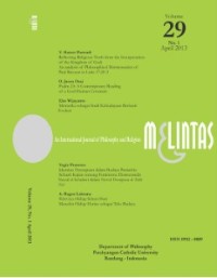 Image of Melintas : An International Journal of Philosophy and Religion Volume 29 Nomor 1 April 2013